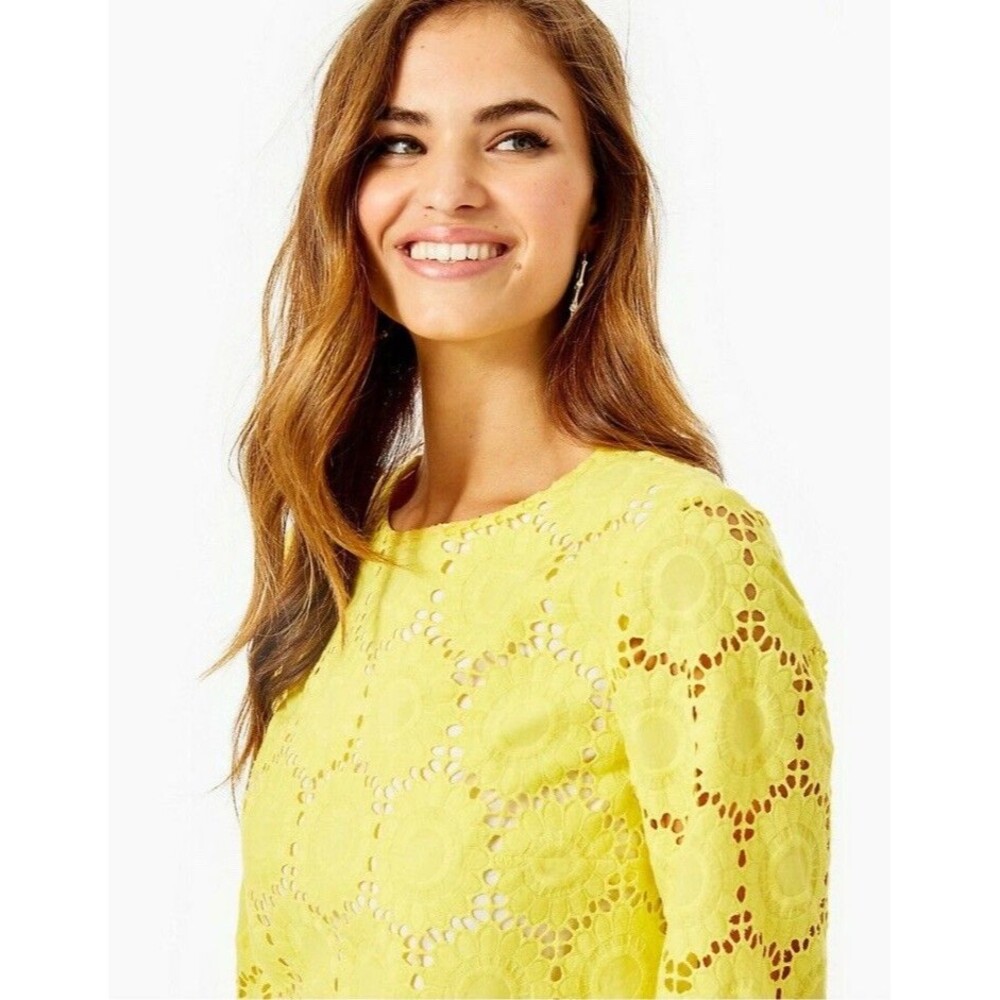 Lilly Pulitzer Mariella Yellow Eyelet Dress - Picture 6 of 15